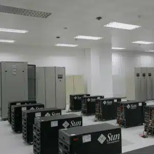 Data center with servers represents what is network support infrastructure